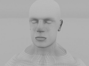 muscular human male clay model Modello 3D