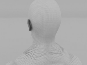 muscular human male clay model Modello 3D