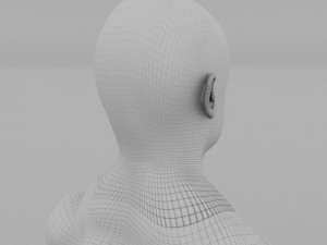 muscular human male clay model Modello 3D