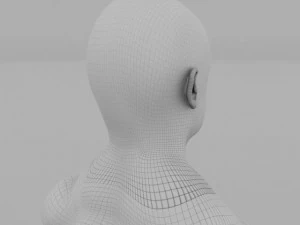 muscular human male clay model 3D Model