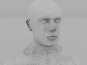 muscular human male clay model 3D Model
