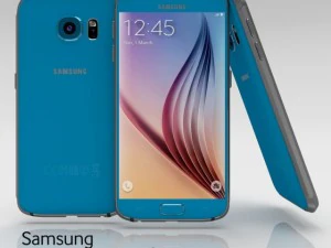 samsung galaxy s6 topaas blauw 3D Model