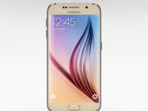 samsung galaxy s6 gold platinium 3Dモデル