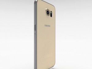 samsung galaxy s6 gold platinium 3Dモデル