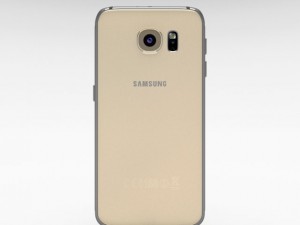 samsung galaxy s6 gold platinium 3Dモデル