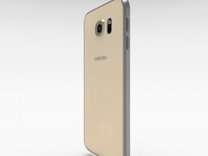 samsung galaxy s6 gold platinium 3Dモデル
