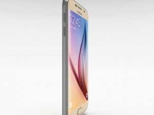 samsung galaxy s6 gold platinium 3Dモデル