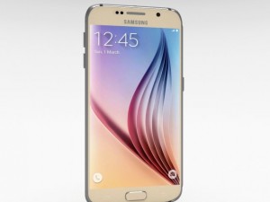 samsung galaxy s6 gold platinium 3Dモデル