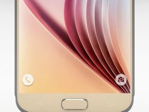 samsung galaxy s6 gold platinium 3D Model