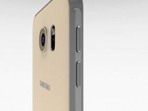 samsung galaxy s6 gold platinium 3Dモデル