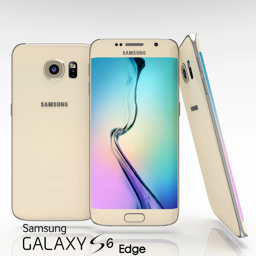 samsung galaxy s6 edge gold platinum 3D Model .c4d .max .obj .3ds .fbx .stl .blend 