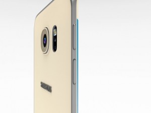 samsung galaxy s6 edge gold platinum Model 3D