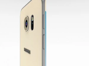 samsung galaxy s6 edge gold platinum 3D Model