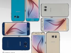 samsung galaxy s6 all color pack 3D Model