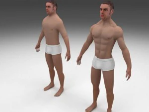 human male pack 3D Model