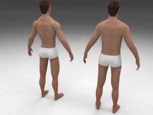 human male pack 3D Model