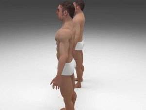 human male pack 3D Model