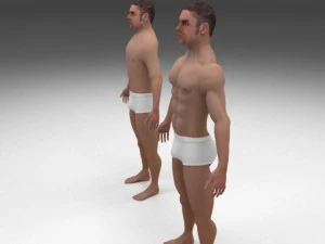 human male pack 3D Model