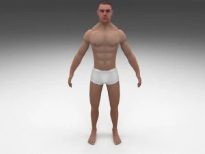 human male pack 3D Model