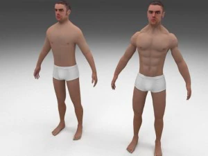 human male pack 3D Model
