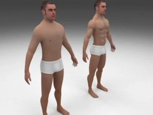 human male pack 3D Model