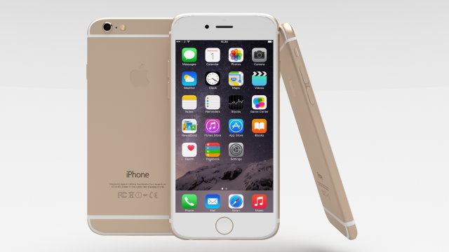 iphone 6 gold 3D 模型 .c4d .max .obj .3ds .fbx .stl .blend 