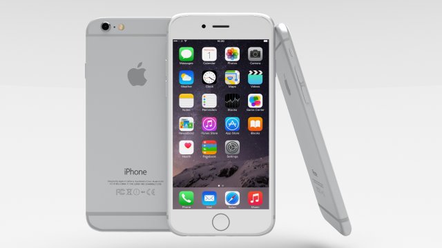 iphone 6 silver 3D-Modell .c4d .max .obj .3ds .fbx .stl .blend 