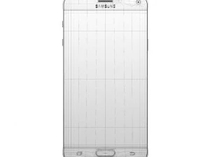 samsung galaxy note 4 charcoal black 3D Model