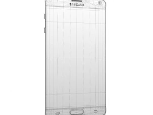 samsung galaxy note 4 charcoal black 3D Model