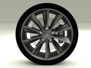 tesla model s wheel 3D Model