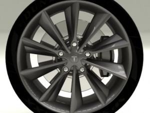 tesla model s wheel Model 3D