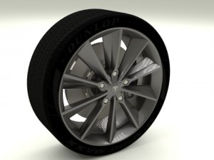tesla model s wheel Model 3D