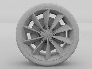 tesla model s wheel Model 3D