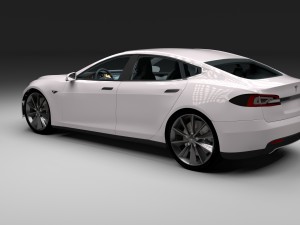 tesla model s with chassis-interior Modelo 3D