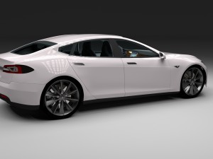 tesla model s with chassis-interior Modelo 3D