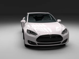 tesla model s with chassis-interior 3D Model