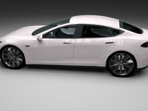 tesla model s with chassis-interior Modelo 3D
