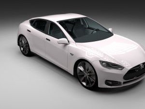 tesla model s with chassis-interior Modelo 3D