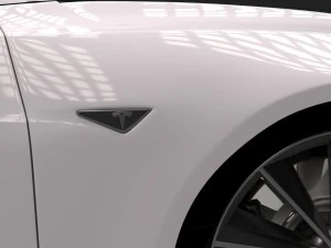 tesla model s with chassis-interior 3D Model