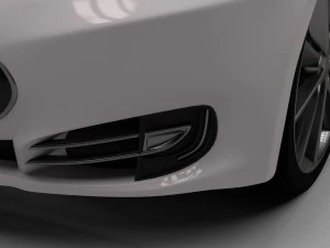 tesla model s with chassis-interior 3D Model