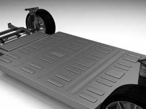 tesla model s with chassis-interior Modelo 3D