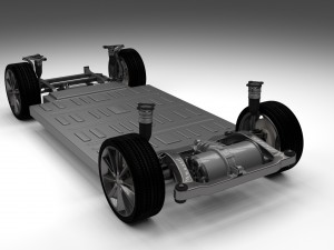 tesla model s with chassis-interior Modelo 3D