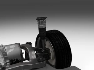 tesla model s with chassis-interior 3D Model