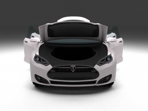 tesla model s with chassis-interior Modelo 3D