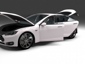 tesla model s with chassis-interior Modelo 3D