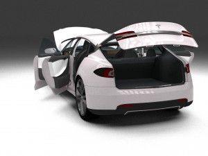 tesla model s with chassis-interior Modelo 3D