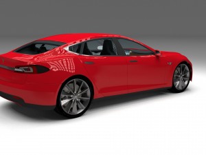 tesla model s with chassis-interior Modèle 3D