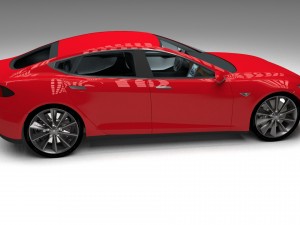 tesla model s with chassis-interior Modèle 3D