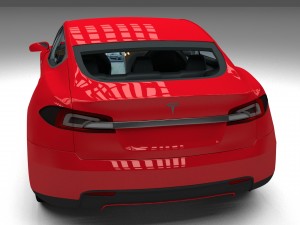 tesla model s with chassis-interior Modèle 3D