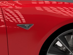 tesla model s with chassis-interior Modèle 3D